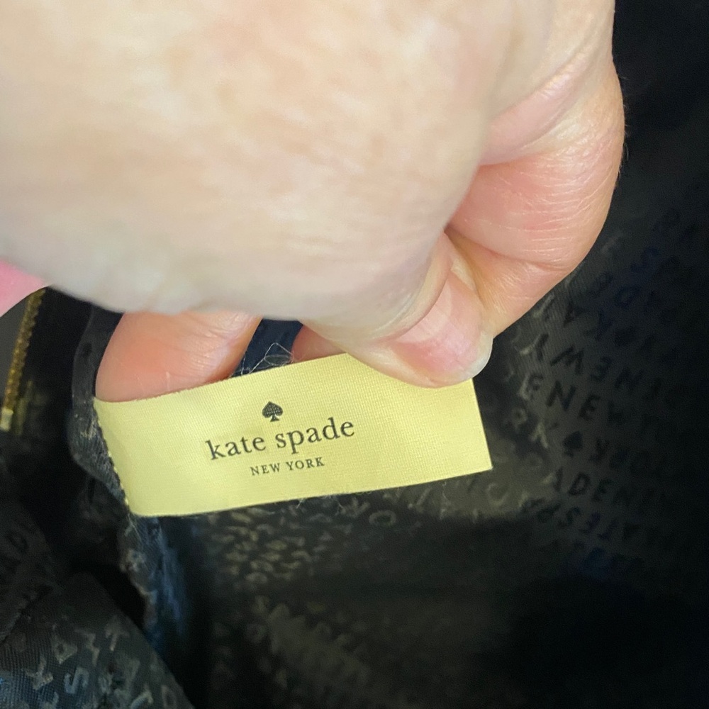 Authentic Kate Spade Black Pebbled Leather Backpack with Gold Hardware - Picture 5 of 8